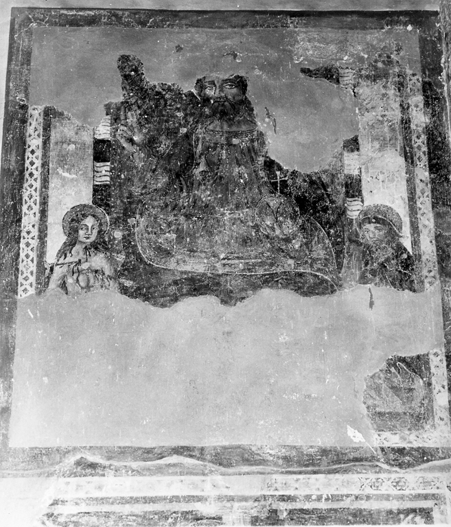 Cristo in maestà con San Rocco e San Sebastiano (dipinto, opera isolata) - ambito laziale (inizio sec. XVI)