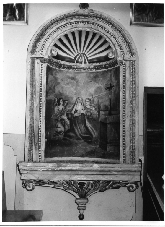 Santa Caterina da Siena ha la visione del Cuore di Gesù (dipinto) - ambito laziale (sec. XVII)