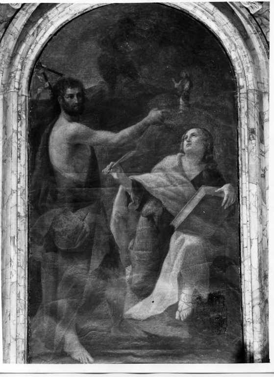 San Giovanni Battista e San Giovanni Evangelista, Santi (dipinto) di Passeri Giuseppe (attribuito) (inizio sec. XVIII)