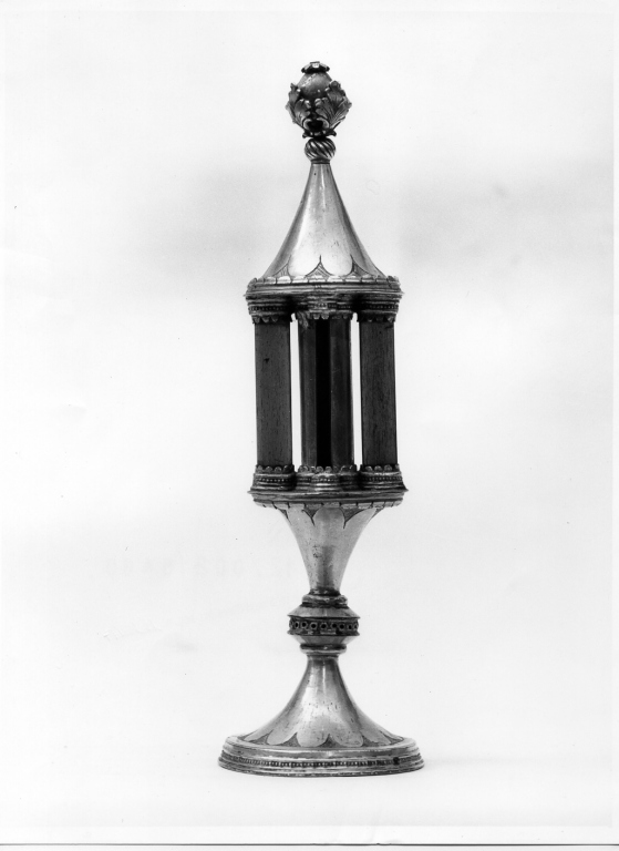 reliquiario architettonico - a tempietto - manifattura romana (sec. XV)