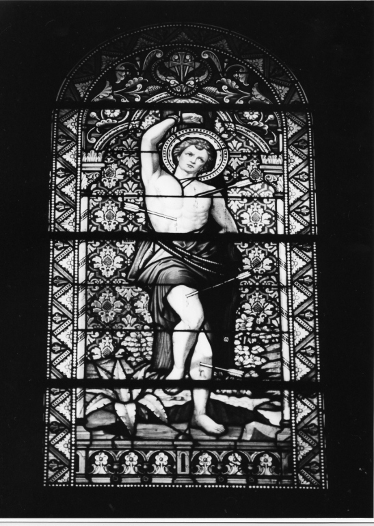 San Sebastiano (vetrata, ciclo) - ambito romano (sec. XX)