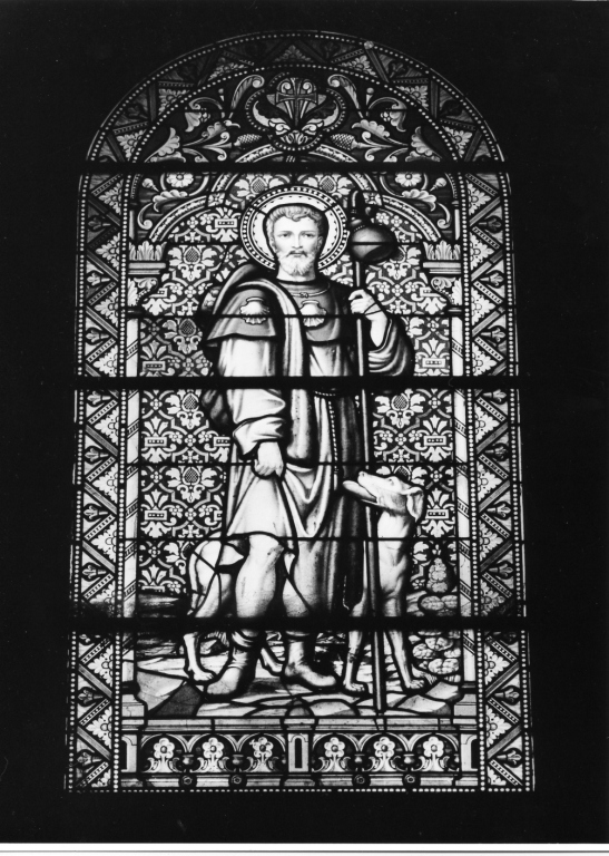 San Rocco (vetrata, ciclo) - ambito romano (sec. XX)