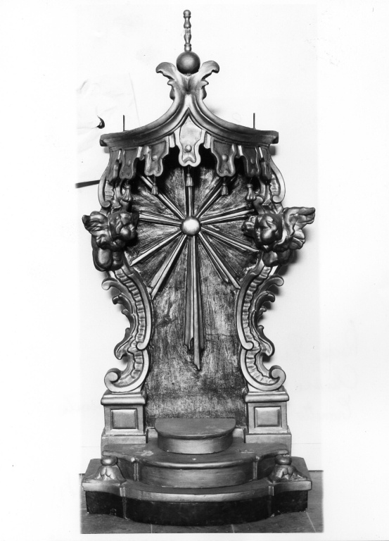 tronetto per esposizione eucaristica - a edicola - ambito romano (sec. XIX)