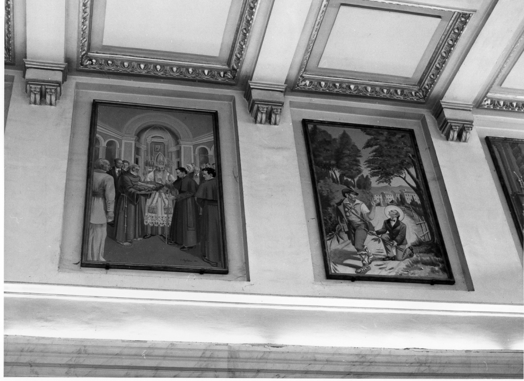 papa Pio IX celebra la messa in Sant'Andrea della Valle in occasione dell'ottavario dell'Epifania, papa Pio IX celebra la messa (dipinto, ciclo) di Pagliari Curzio (sec. XX)