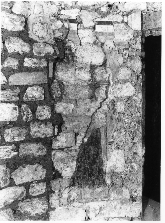 Santo (dipinto, frammento) - ambito laziale (fine/inizio secc. XIII/ XIV)