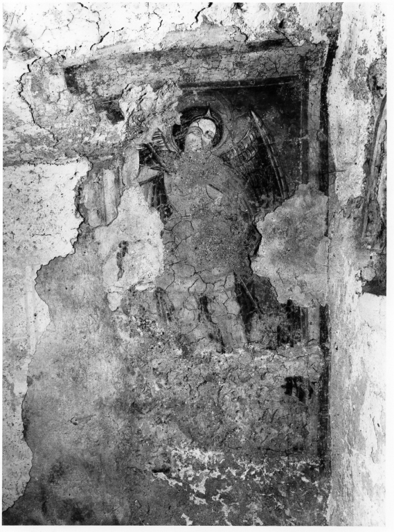 San Michele Arcangelo (dipinto, frammento) - ambito laziale (fine/inizio secc. XIII/ XIV)