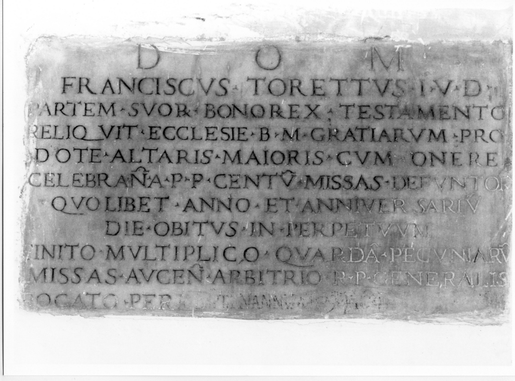 lapide - ambito romano (sec. XVII)