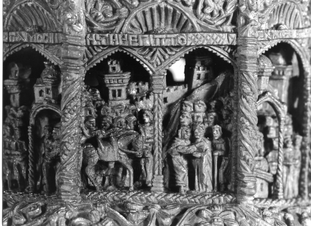 fuga in Egitto (scultura, elemento d'insieme) - ambito copto (sec. XIV)