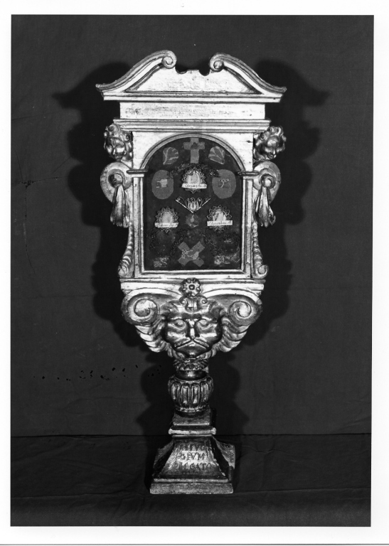reliquiario - a tabella, serie - manifattura romana (sec. XVII)