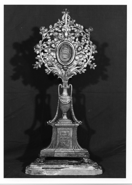 reliquiario - a ostensorio - manifattura romana (sec. XIX)