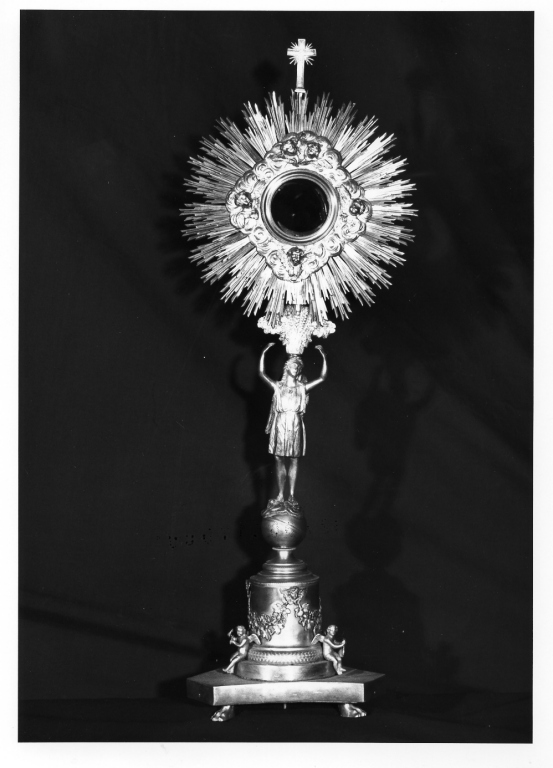 ostensorio - a raggiera - ambito laziale (prima metà sec. XIX)