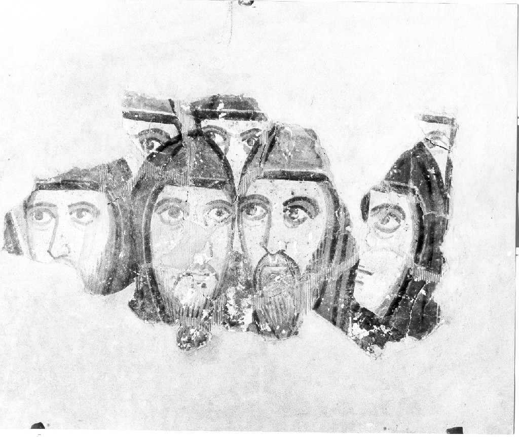 Santi monaci (dipinto, frammento) - ambito romano (sec. X)