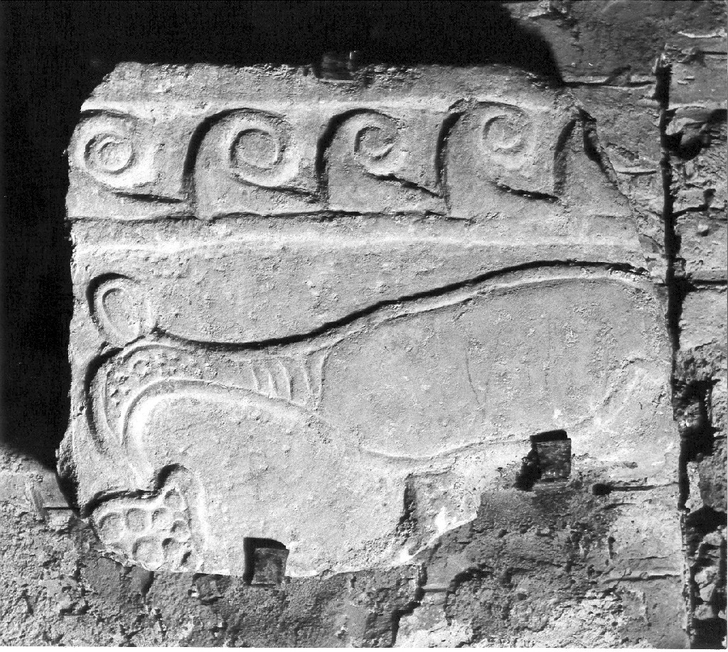 lastra, frammento - ambito romano (sec. VIII)