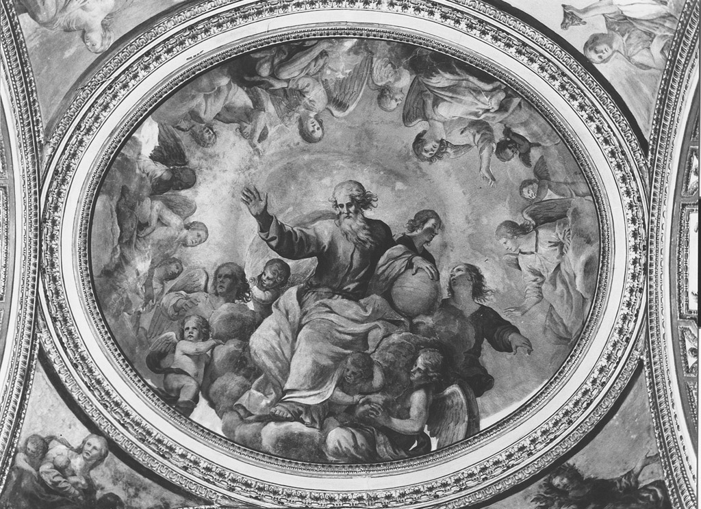 Dio Padre benedicente (dipinto) di Naldini Pietro Paolo (sec. XVII)