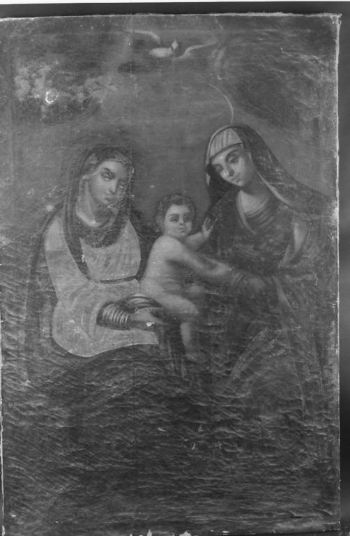 Madonna con Bambino e Sant'Anna (dipinto) - ambito laziale (sec. XVIII)