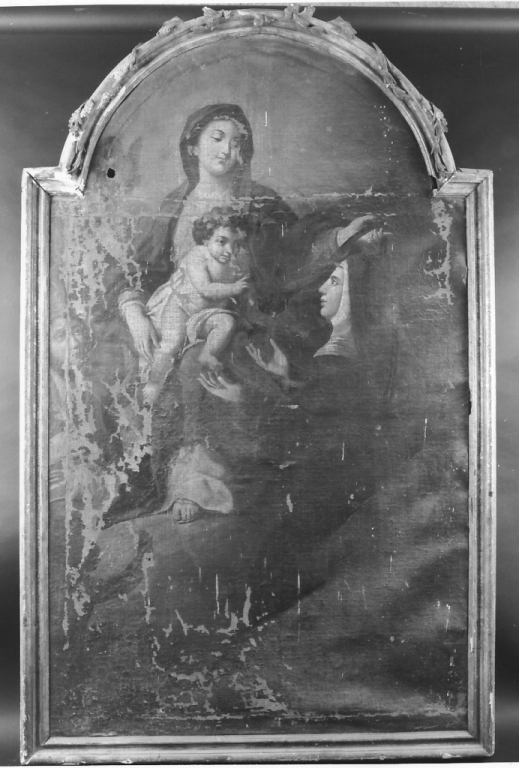 Madonna della Cintura, Madonna con Bambino, Santa Monica e sant'Agostino (dipinto) - ambito laziale (sec. XIX)