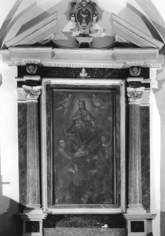 Madonna di Loreto con San Tommaso, San Lorenzo e il Beato Andrea Conti (pala d'altare) - ambito Italia centro-meridionale (seconda metà sec. XVII)