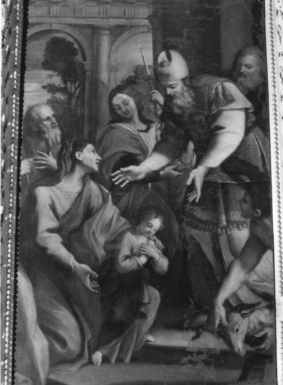 presentazione di Maria Vergine al tempio (dipinto) - ambito romano (secondo quarto sec. XVIII)