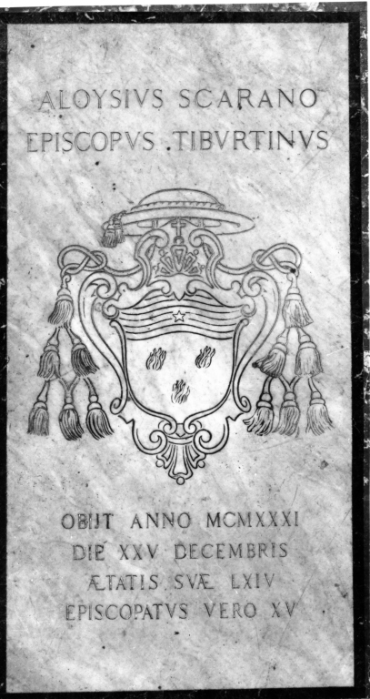 lapide tombale - ambito laziale (sec. XX)