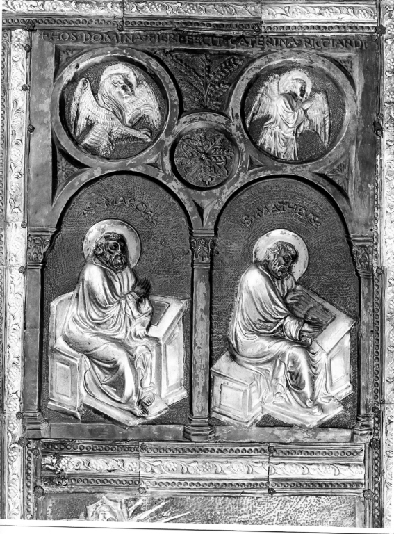 San Marco e san Matteo (rilievo) - ambito senese (sec. XV)
