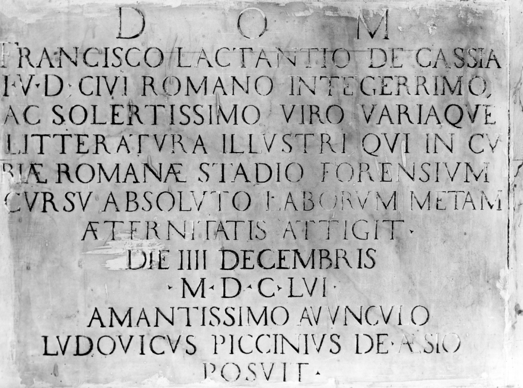 lapide - ambito romano (sec. XVII)