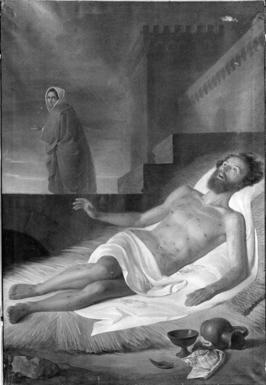 tormenti di Giobbe (dipinto) di Marianecci Paolo (primo quarto sec. XIX)