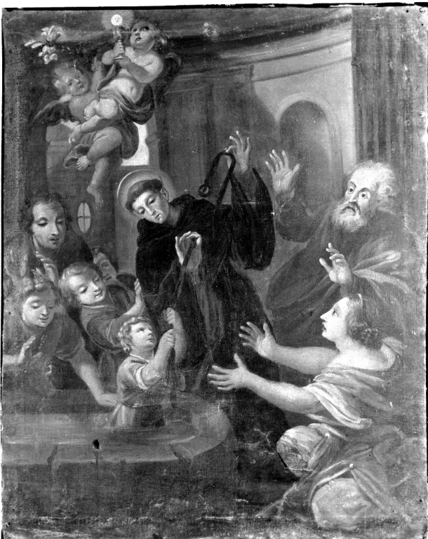 Miracolo di Sant'Antonio da Padova (dipinto) - ambito romano (fine/inizio secc. XVIII/ XIX)