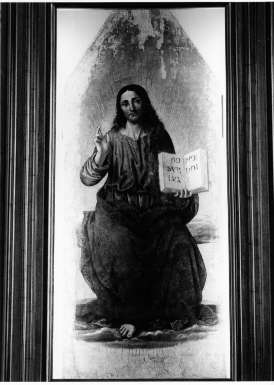 Cristo benedicente (dipinto) di Antonio del Massaro detto Pastura (bottega) (fine sec. XV)