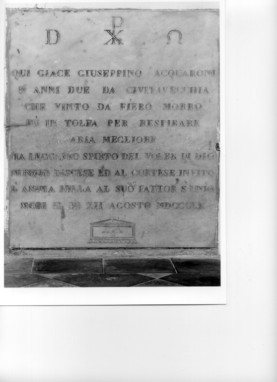 lapide - ambito romano (sec. XIX)