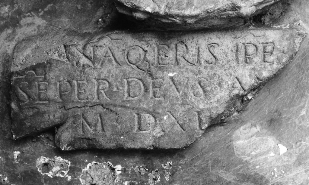 lapide, frammento - ambito laziale (sec. XVI)