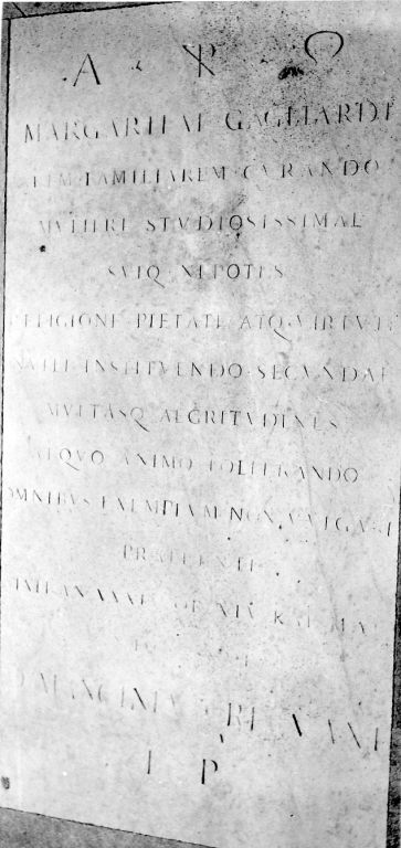 lapide tombale - ambito romano (sec. XIX)