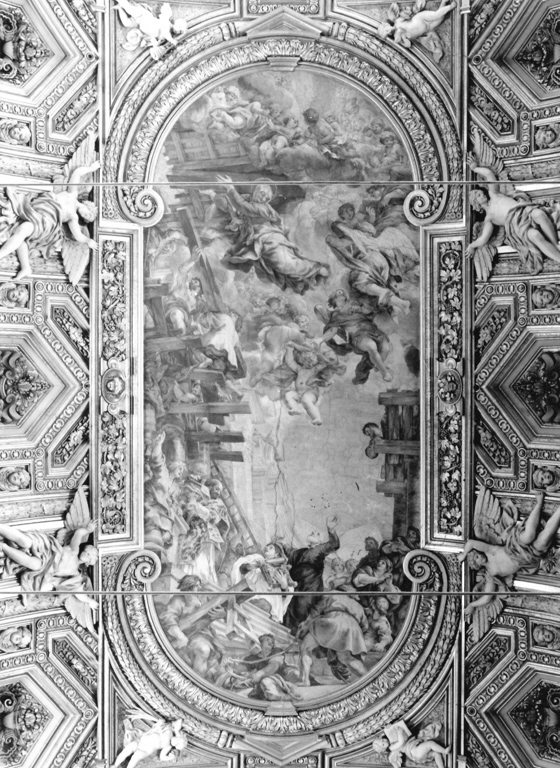 San Filippo Neri ha la visione della Madonna con Bambino (dipinto) di Berrettini Pietro detto Pietro da Cortona (sec. XVII)