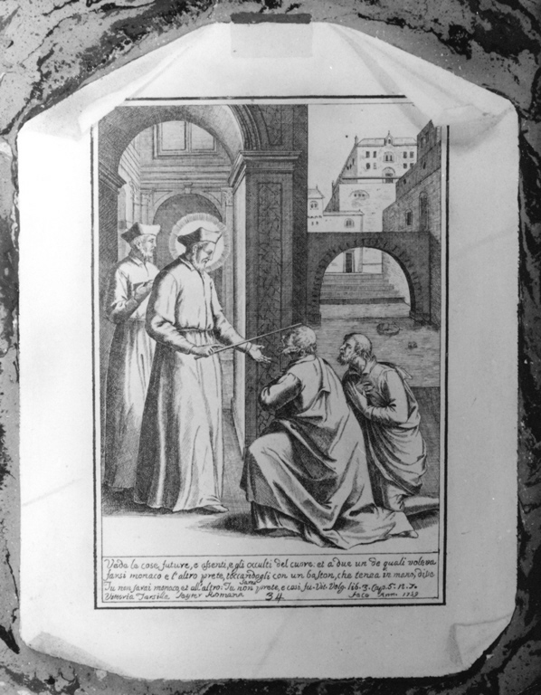 San Filippo Neri (lastra, serie) di Seyter Tarsilla Vittoria (sec. XVIII)