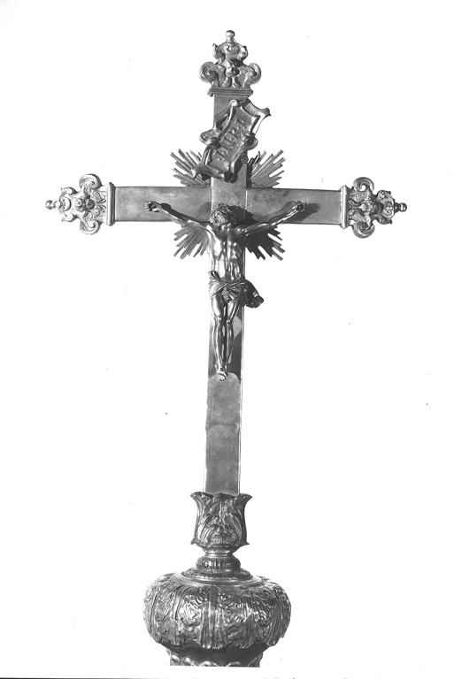 croce processionale - ambito italiano (sec. XVIII)
