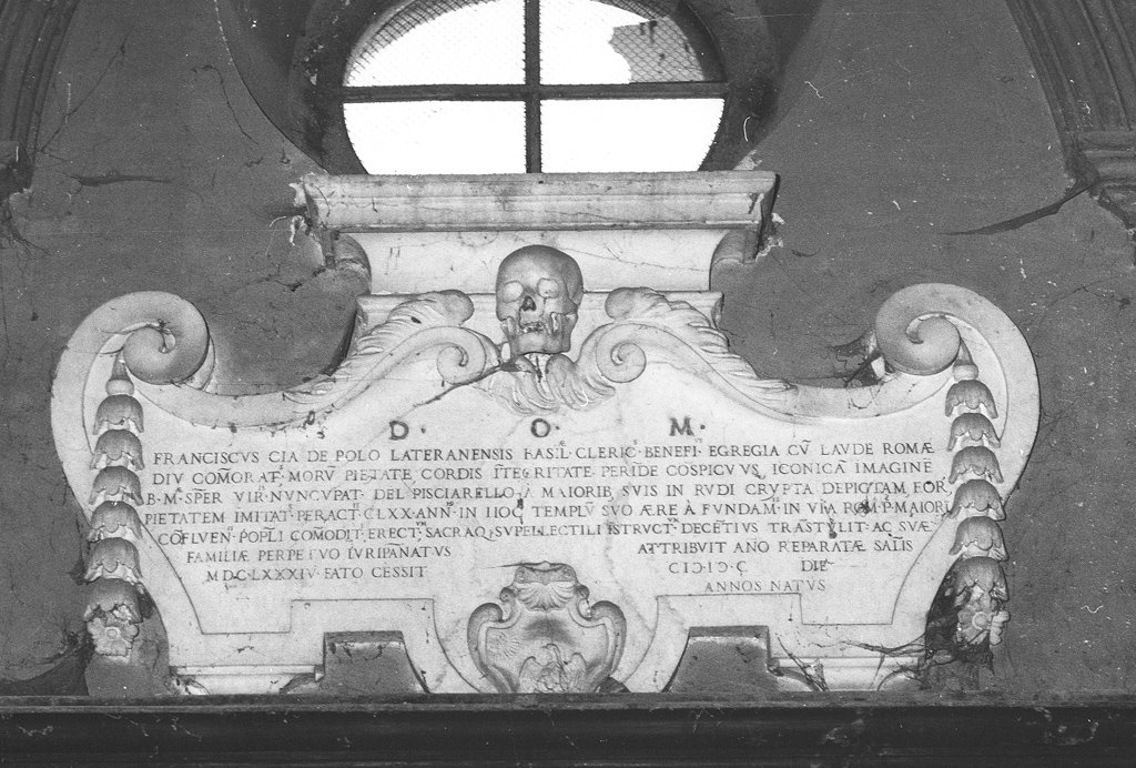 lapide - ambito italiano (sec. XVII)