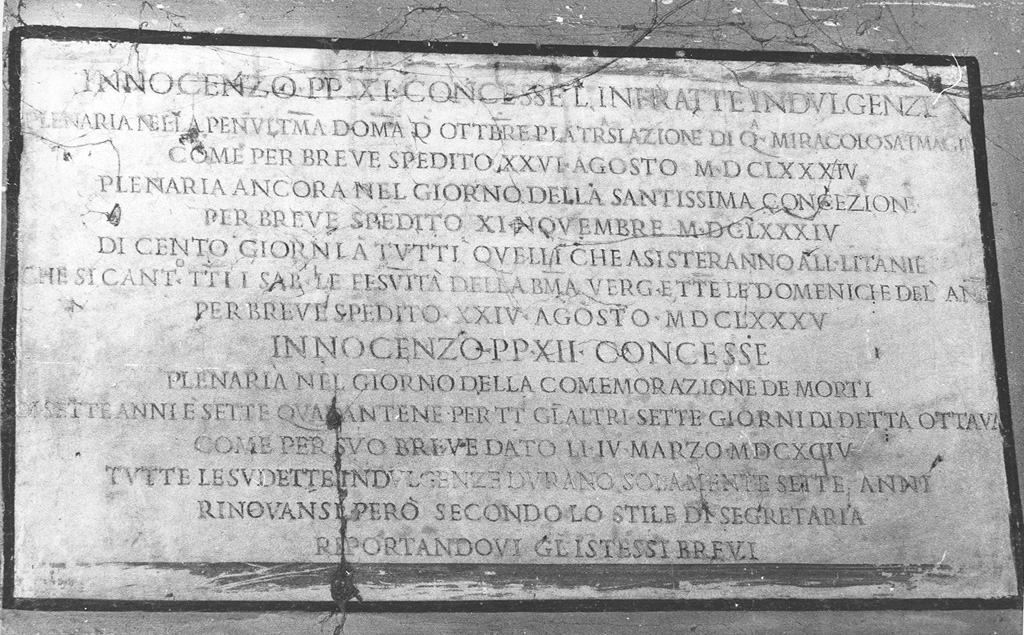 lapide - ambito italiano (seconda metà sec. XVII)