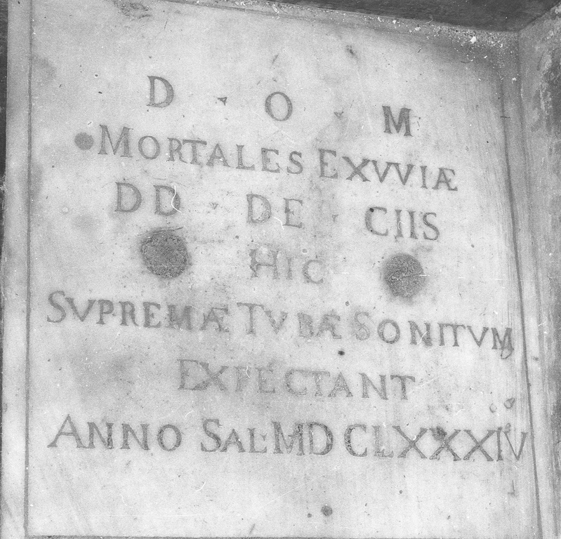 lapide - ambito italiano (sec. XVII)