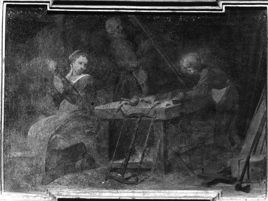 Sacra Famiglia (dipinto) di Pozzo Andrea, Colli Antonio (sec. XVII)