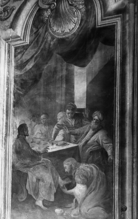 cena in casa di Simone il fariseo (dipinto) di Pozzo Andrea, Colli Antonio (sec. XVII)