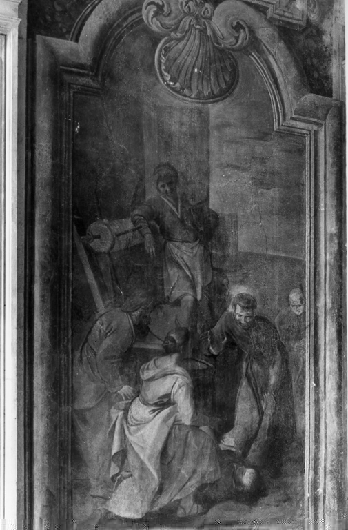 San Francesco Saverio resuscita un morto (dipinto) di Colli Antonio (sec. XVII)