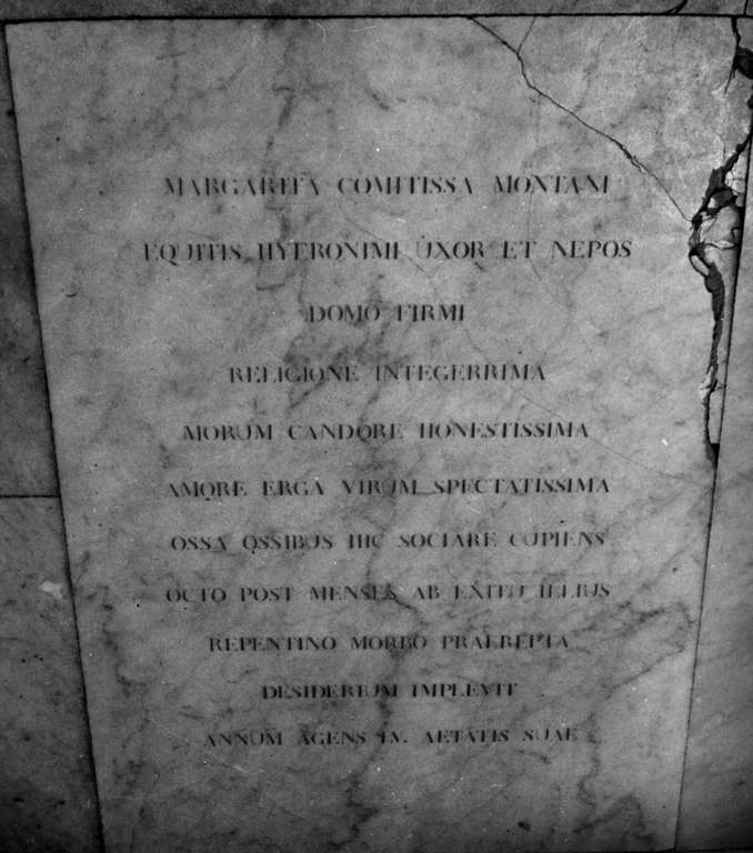 lapide tombale di Aureli Cesare (sec. XIX)