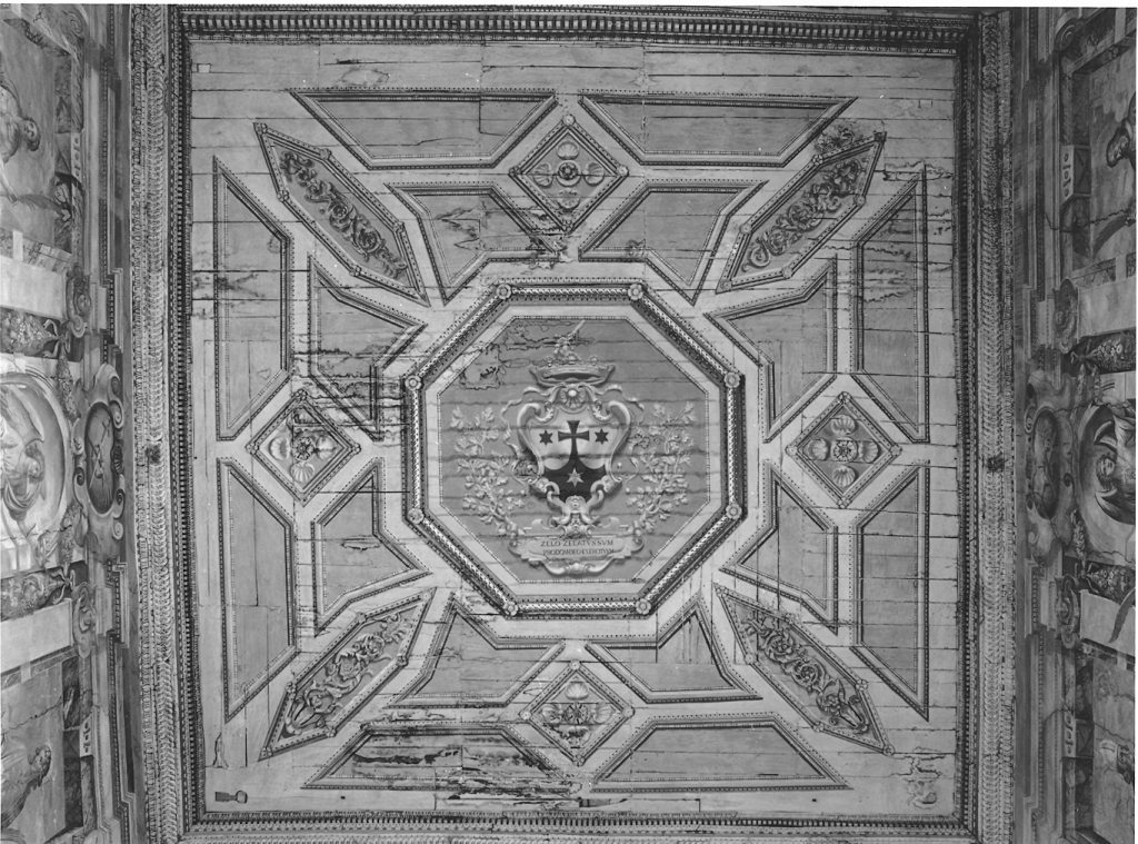 Santi, angeli e stemmi (decorazione pittorica, complesso decorativo) di Tempesta Antonio (secc. XVI/ XVII)