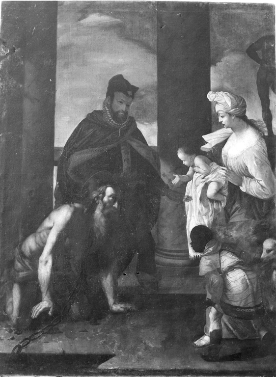 San Giovanni Crisostomo davanti al Bambino (dipinto) di Preti Mattia (attribuito) (metà sec. XVII)