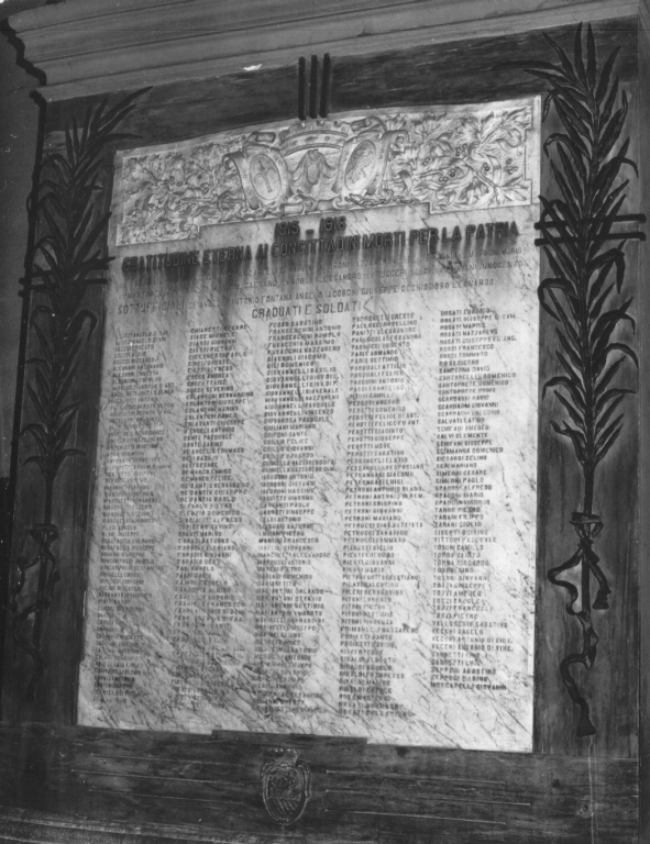 lapide commemorativa - ambito laziale (prima metà sec. XX)