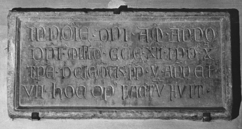 lapide documentaria - ambito laziale (sec. XIV)