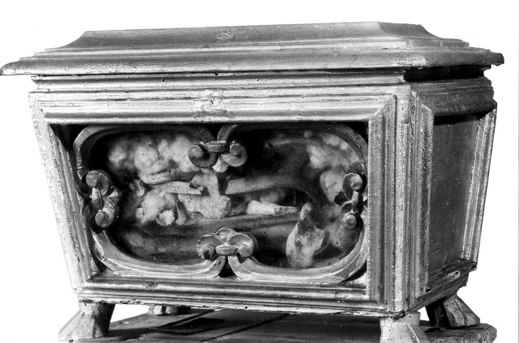 reliquiario a teca - a urna - ambito romano (sec. XIX)