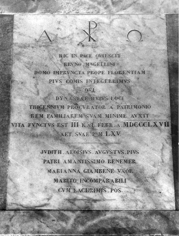 lapide tombale - ambito romano (sec. XIX)