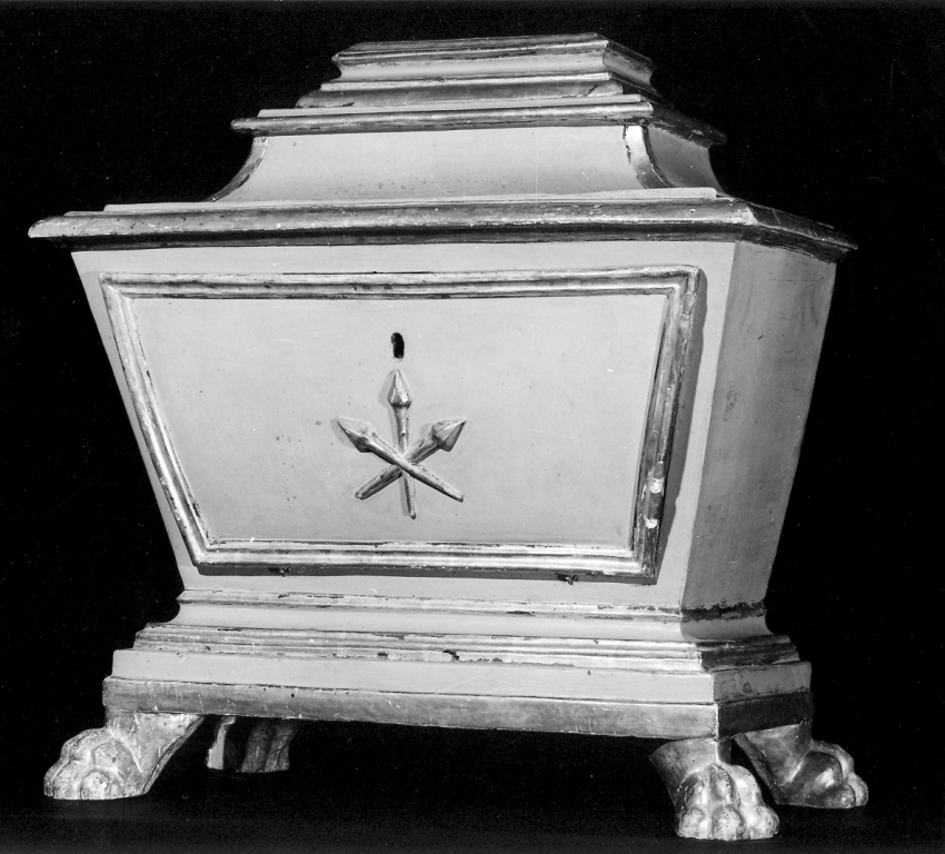 reliquiario a teca - a cassa - ambito romano (prima metà sec. XX)