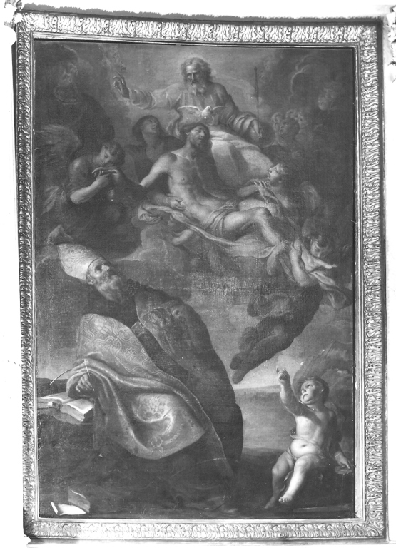 Sant'Agostino medita sul mistero della Trinità (dipinto) di Mei Bernardino (terzo quarto sec. XVII)