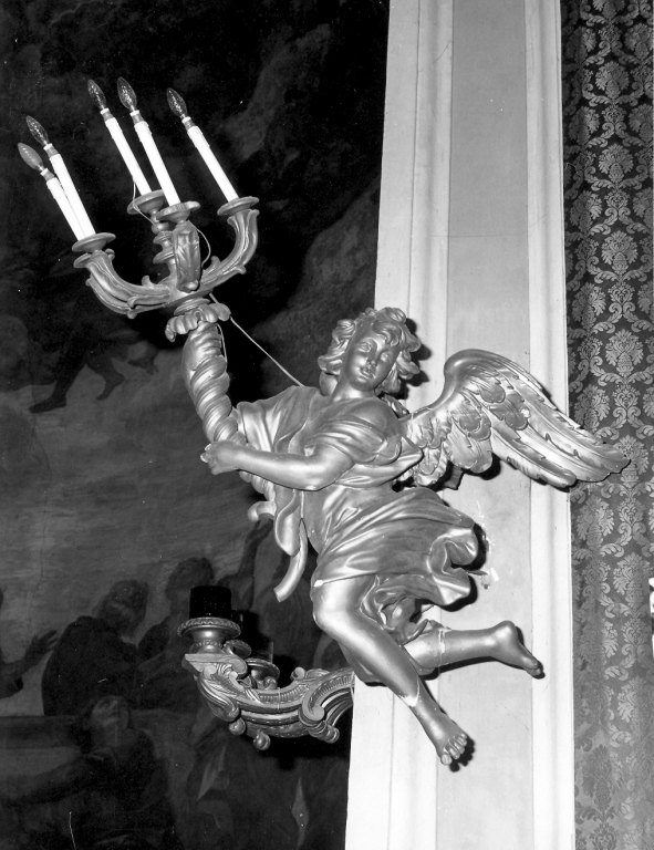 angelo con cornucopia (candelabro) di Bernini Gian Lorenzo (attribuito) - ambito romano (terzo quarto sec. XVII)